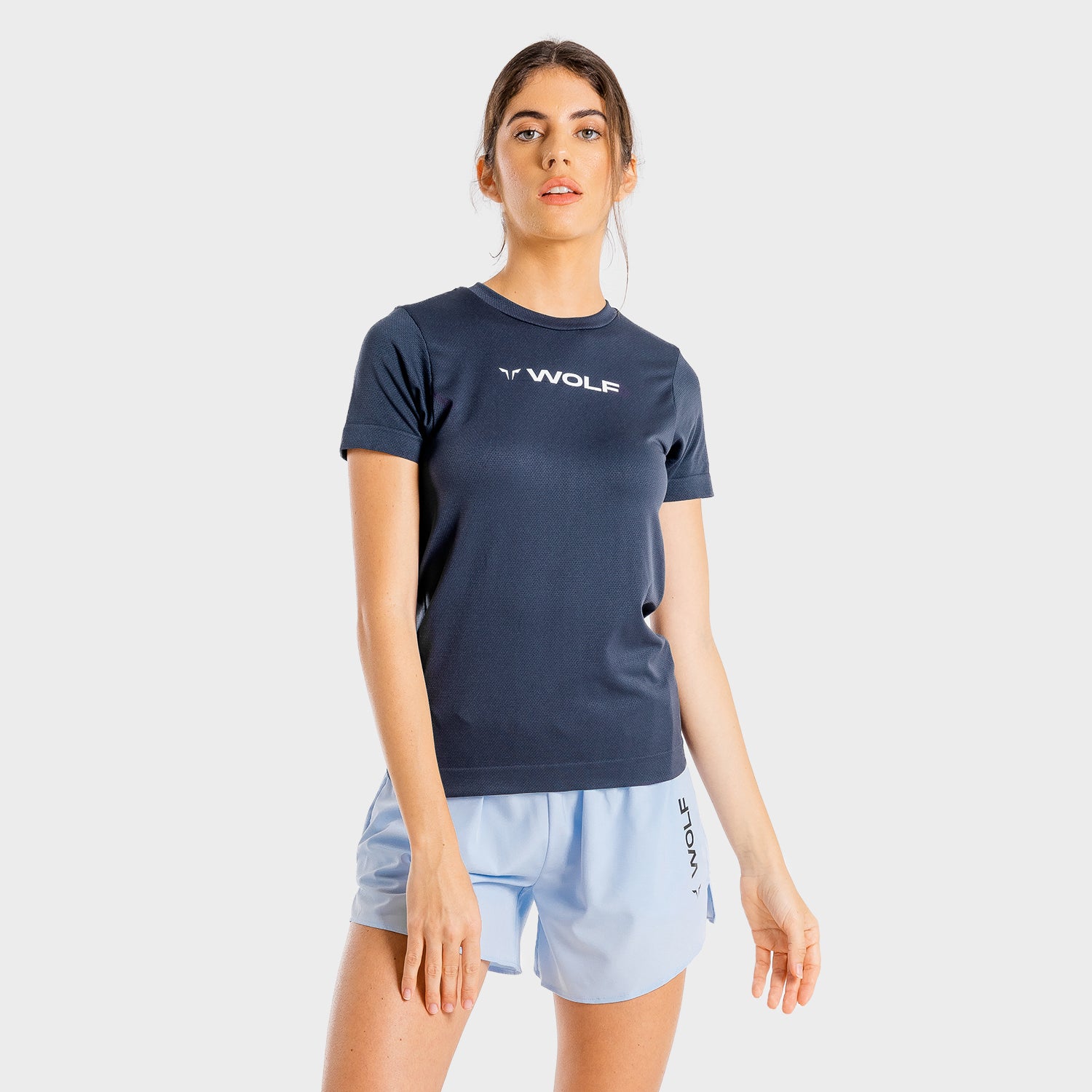 Athlete Seamless Workout Tee - Navy Blue, Women's T-Shirts