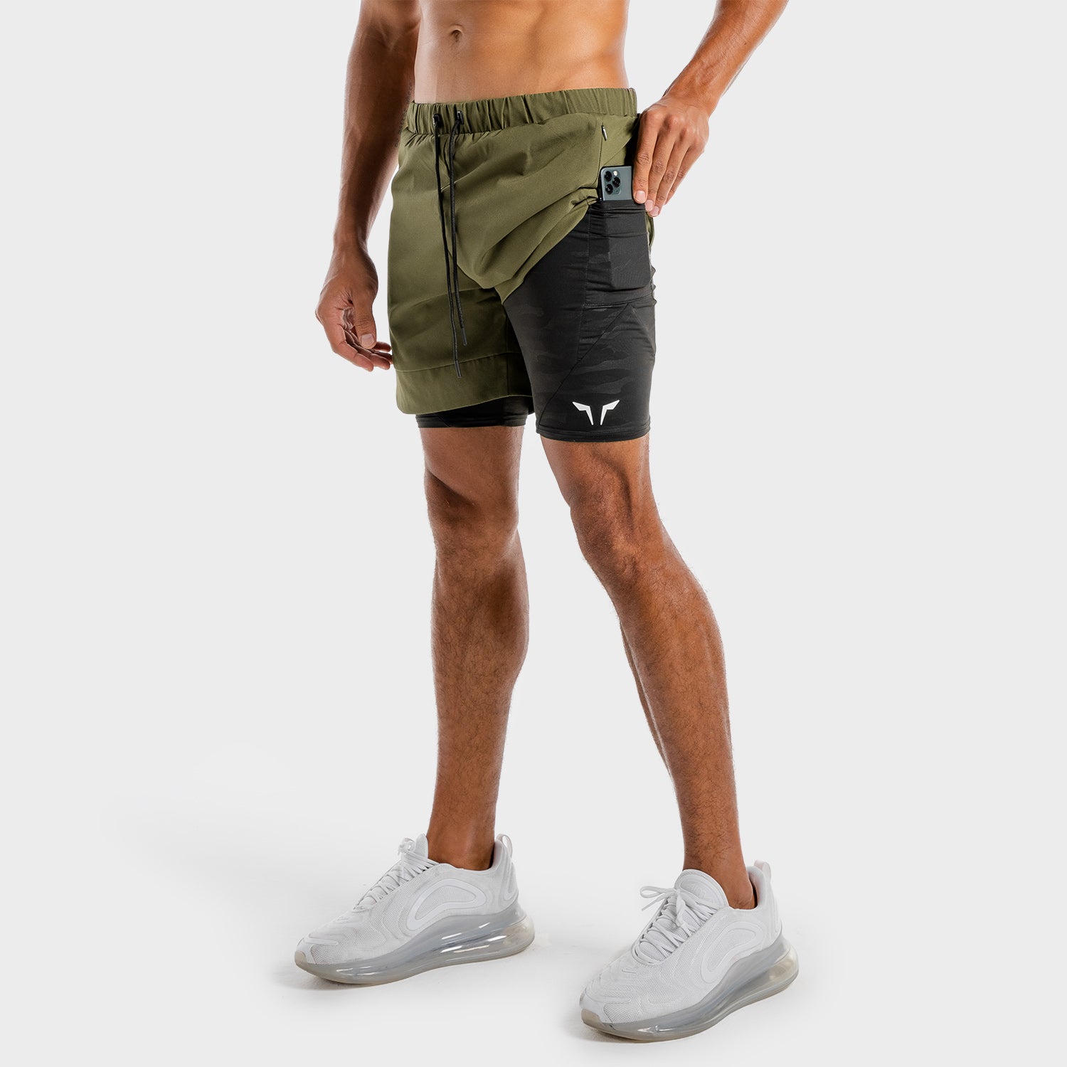 AE, Limitless 2-in-1 Shorts - Khaki And Black