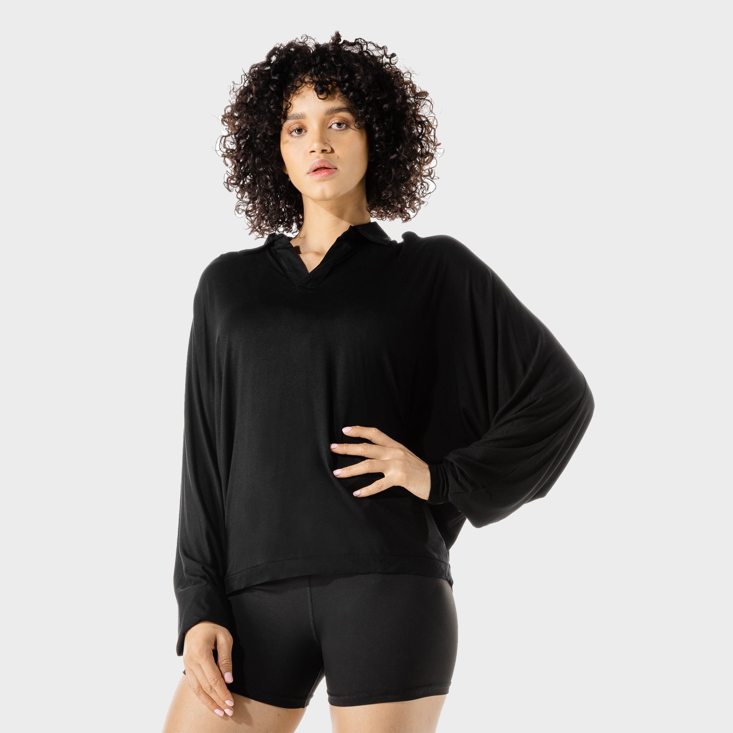 DZ, Women's Fitness - Oversized Shirt - Black