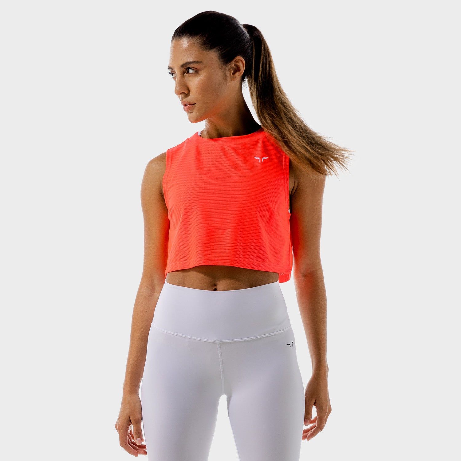 AE, Limitless Crop Top - Coral, Workout Tank Tops Women