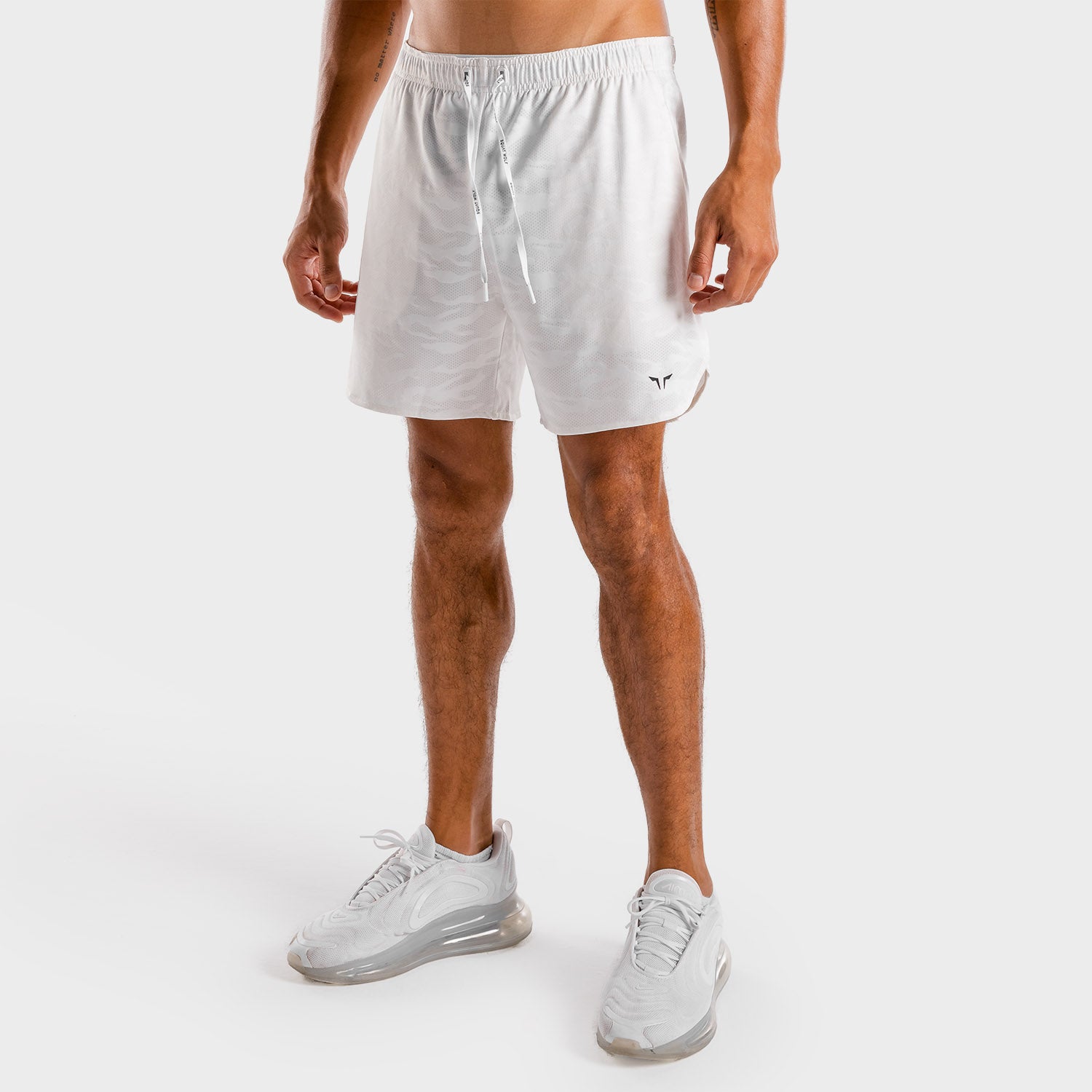 Wolf Shorts - White | Gym Shorts Men | SQUATWOLF