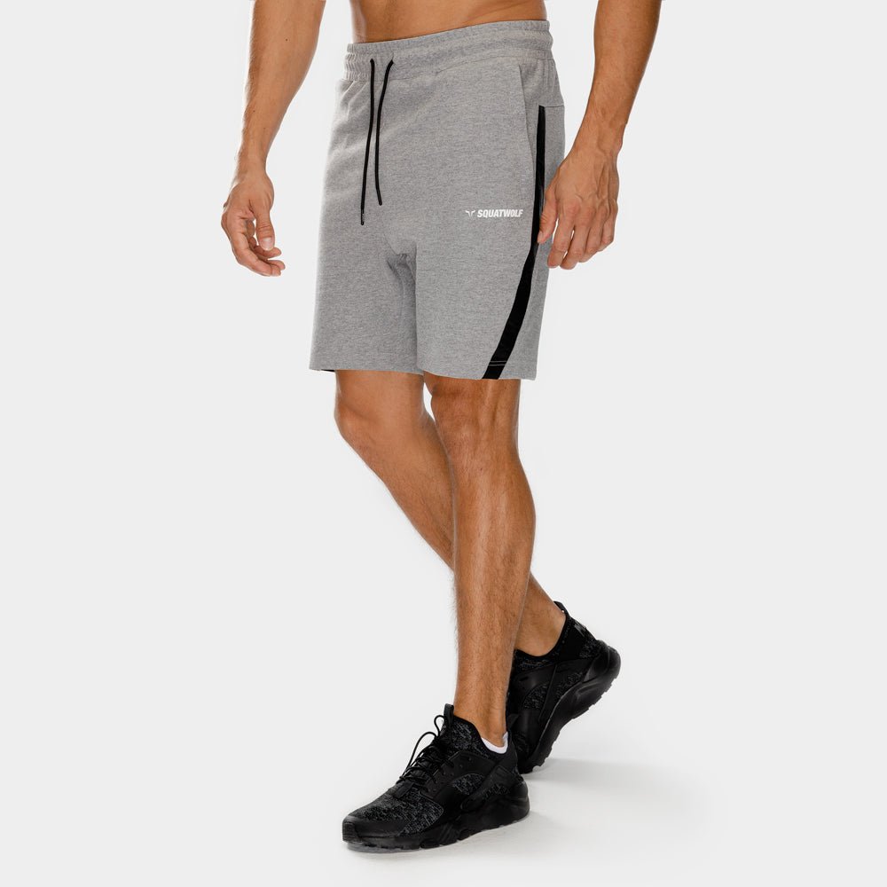 BO, Warrior Panel Shorts - Grey, Gym Shorts Men