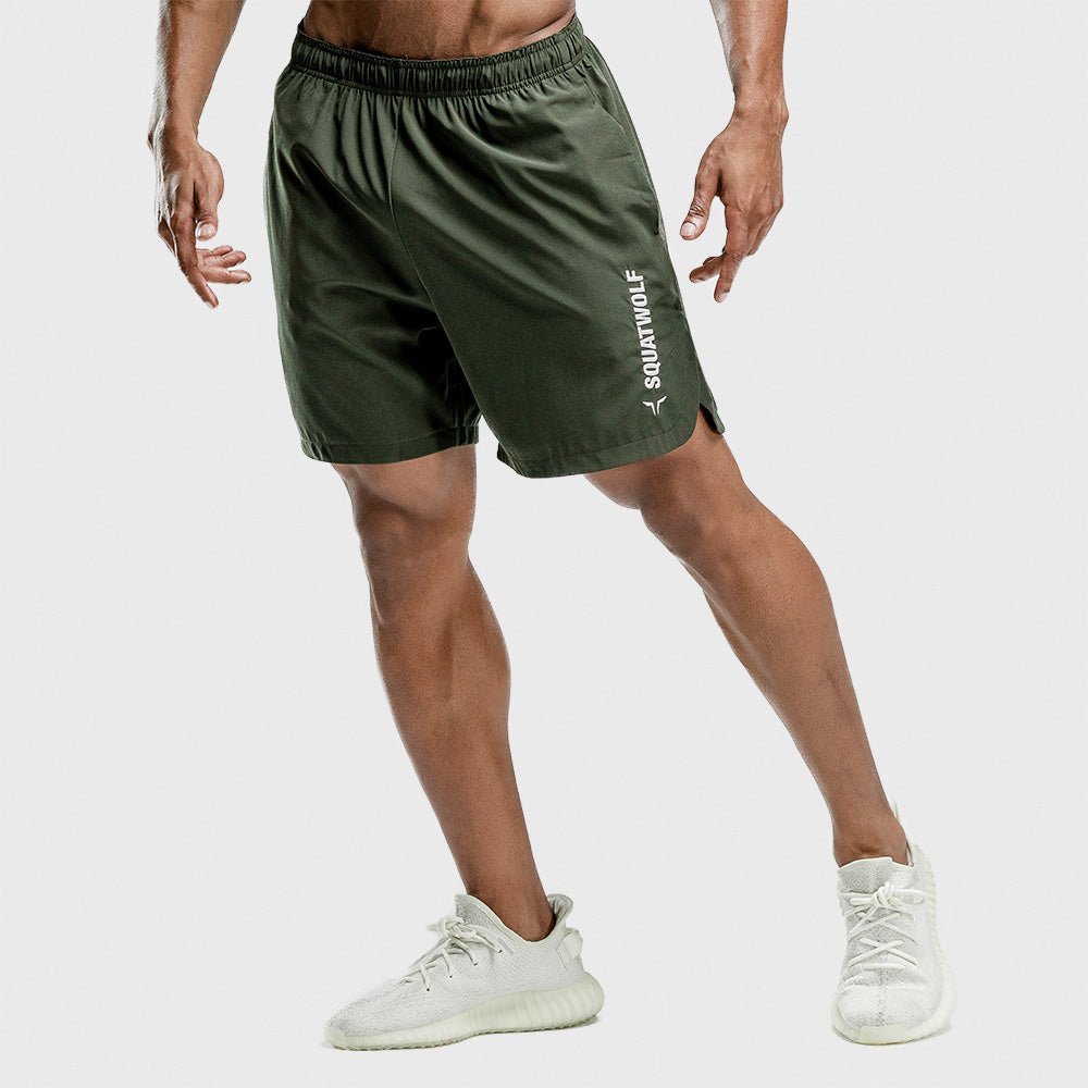 Warrior Shorts - Olive | Gym Shorts Men | SQUATWOLF