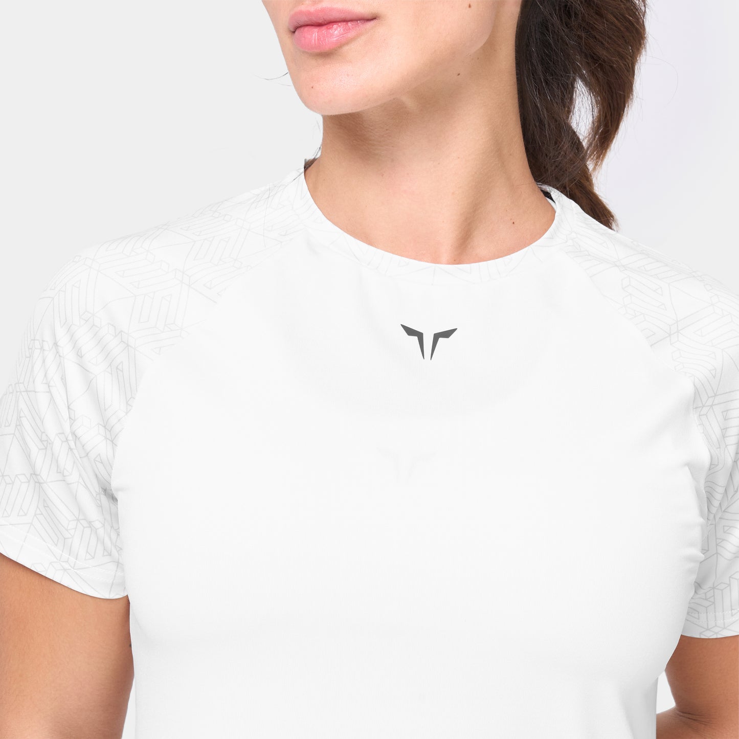 Weightless Tee Monogram Sleeve - Pearl White