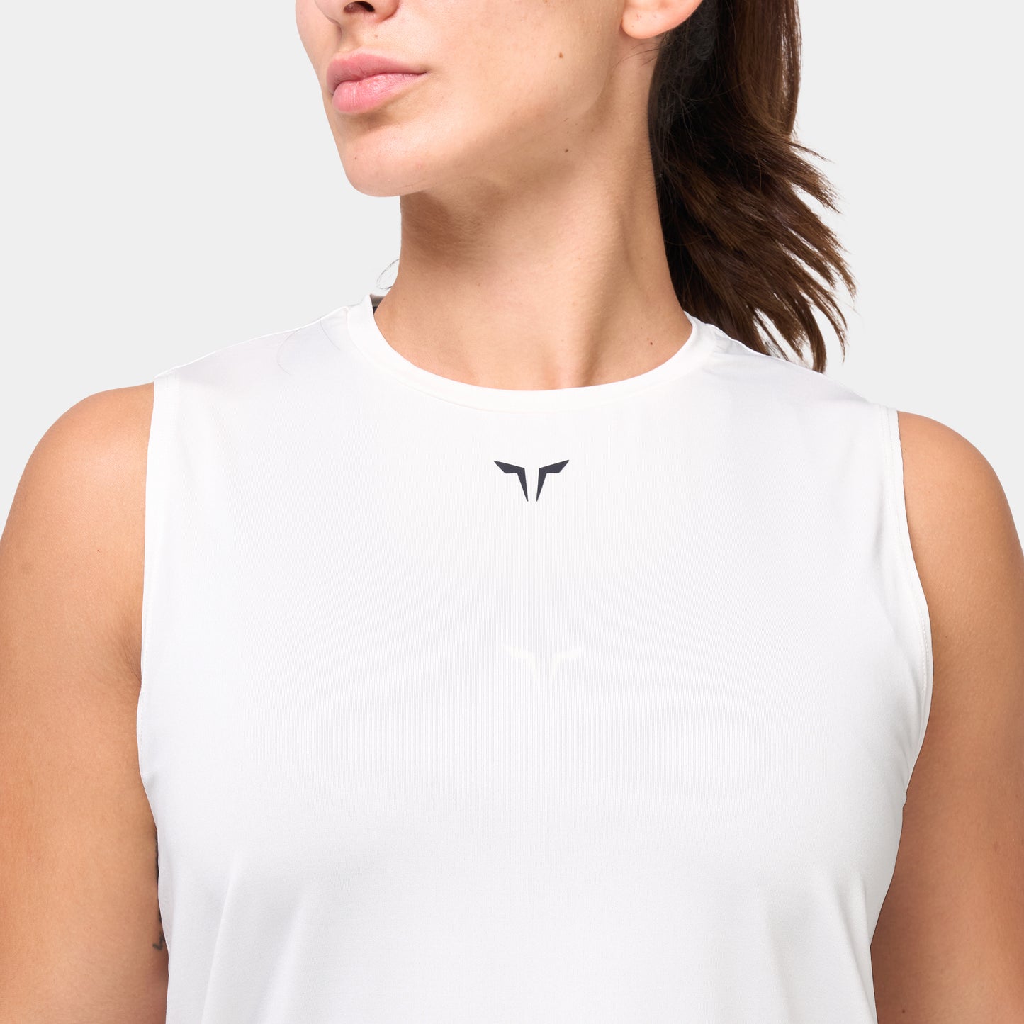 Essential Crew Neck Tank - Pearl White