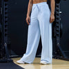 Ribbed Wide Leg Pants - Black