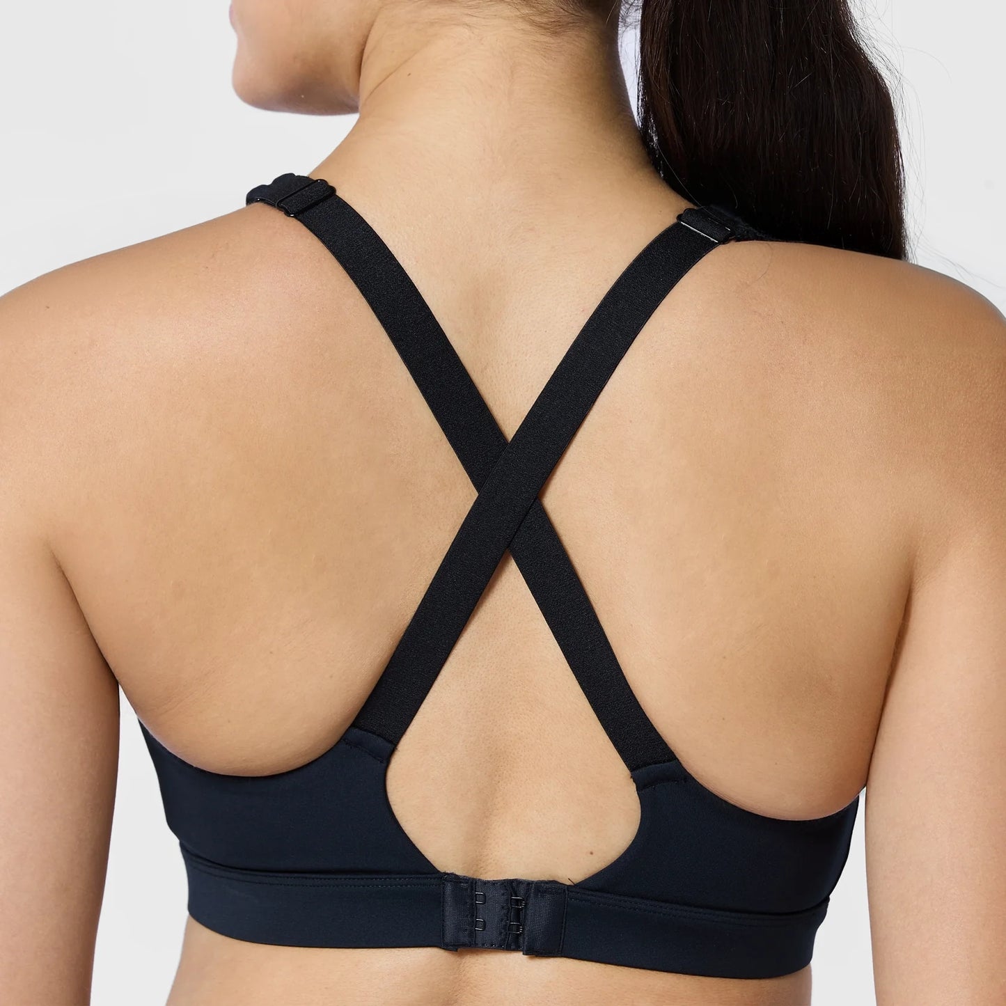 Essential Cross Back Adjustable Bra - Black