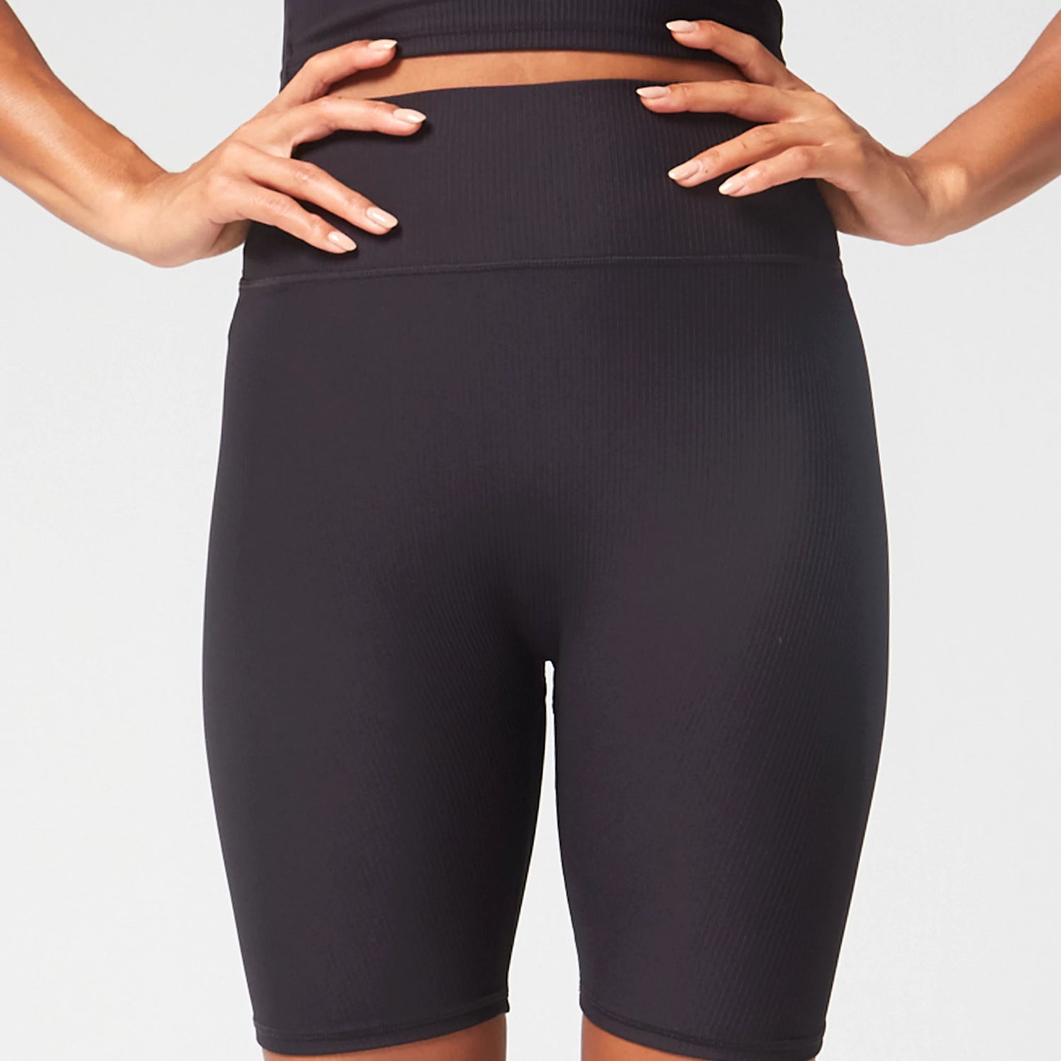 AE, Code Ribbed Biker Shorts - Black, Workout Shorts Women