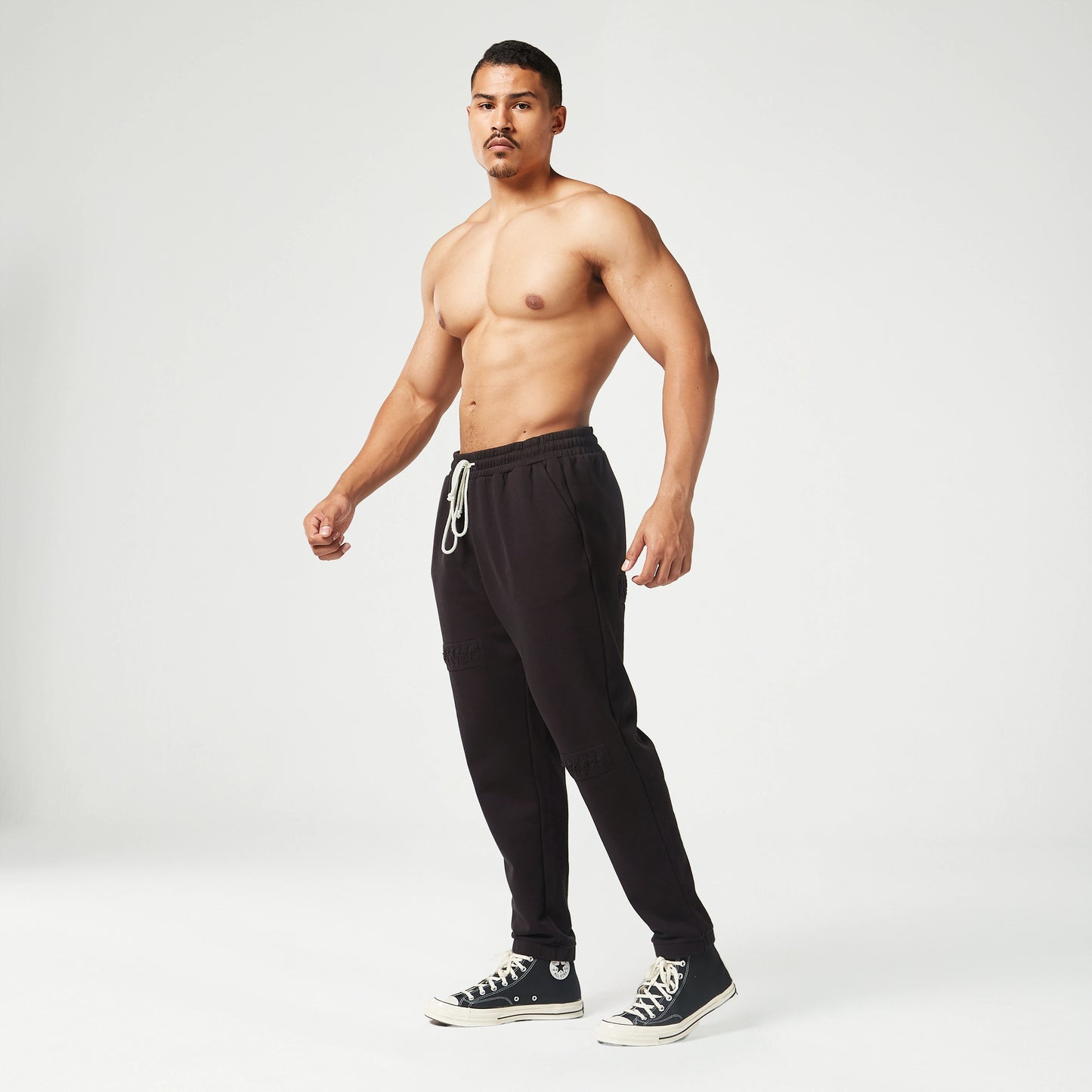 Golden Era Ripped and Repaired Joggers - Black