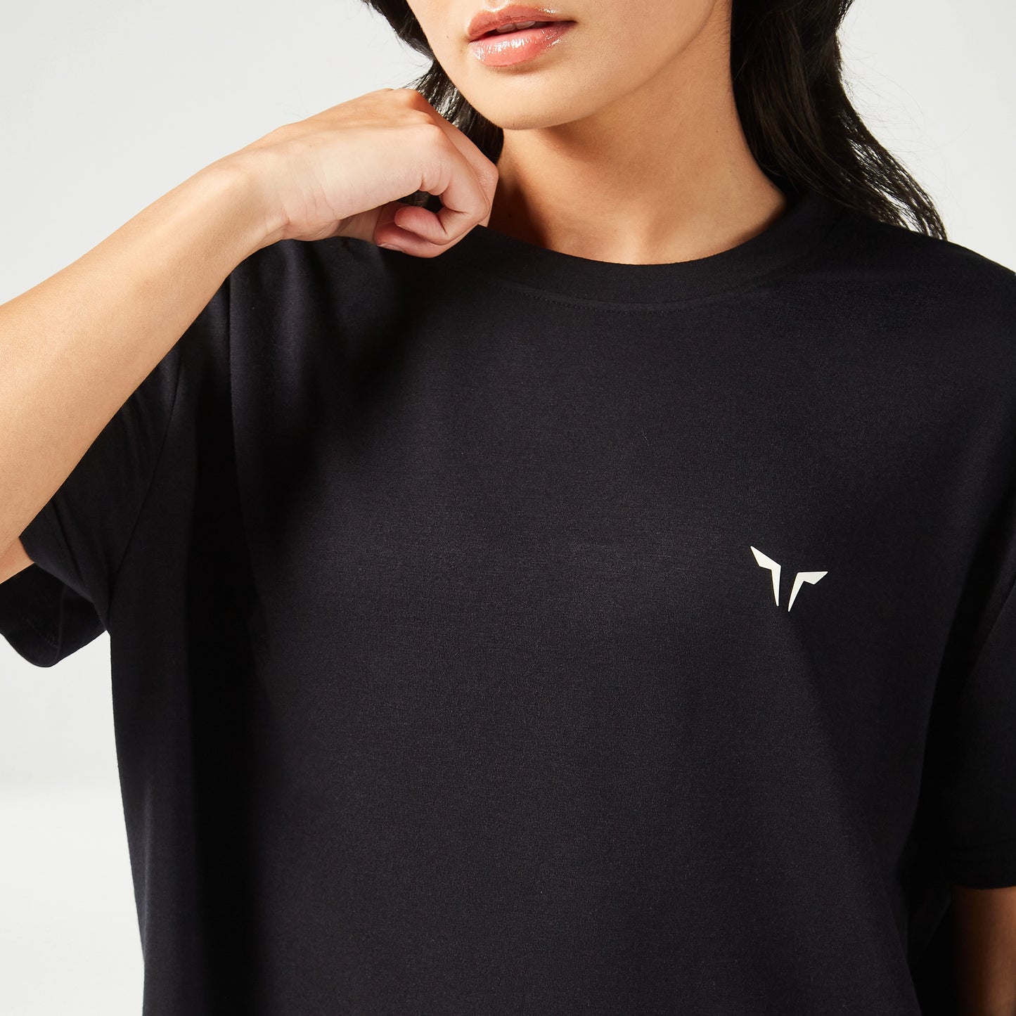 Essential Longline Oversized Tee - Black