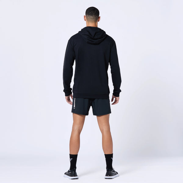 Essential Zipped Hoodie - Black