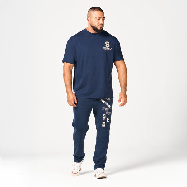 Stay Authentic Oversized Tee - Navy