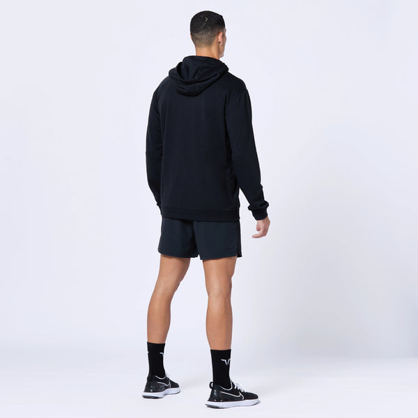 Essential Zipped Hoodie - Black