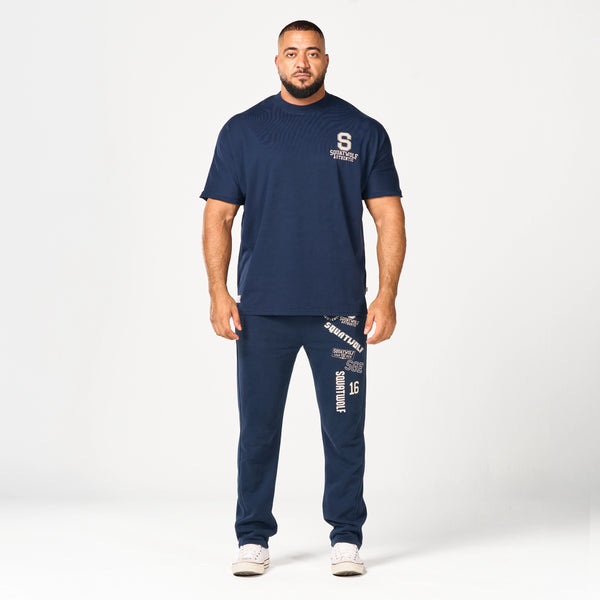 Stay Authentic Oversized Tee - Navy