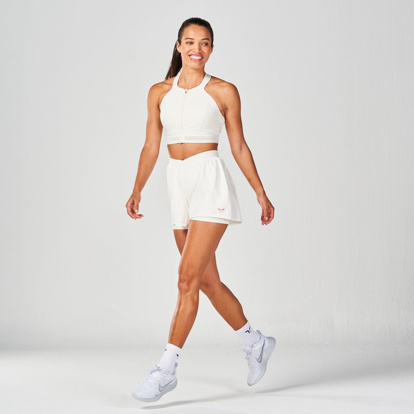 Untamed 2-In-1 Running Shorts - Pearl White