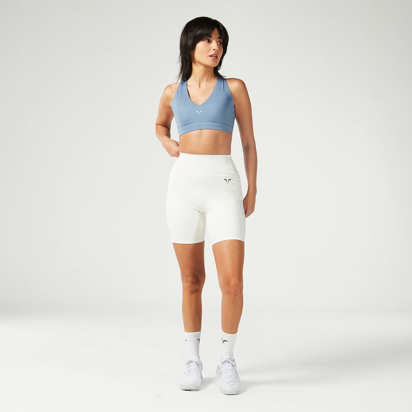 Essential ACT 7" Double Layered Cycling Shorts - Pearl White