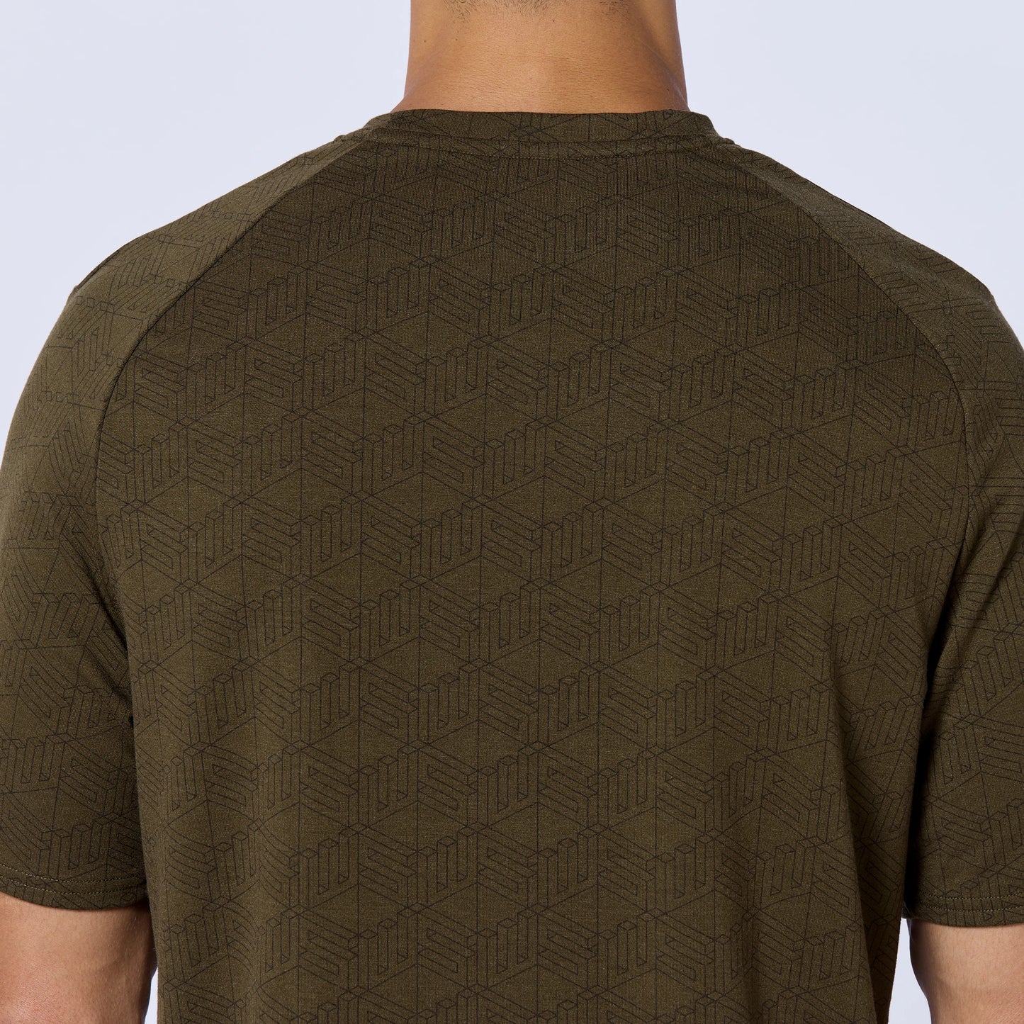 Essential Active Tee - Dark Olive Print