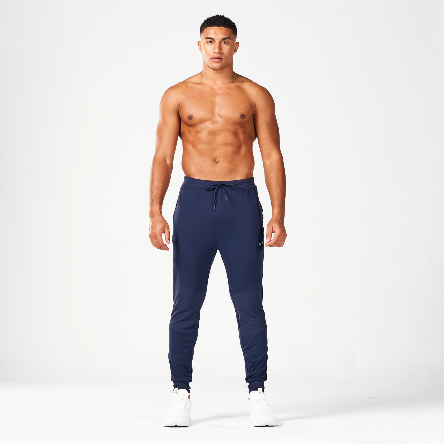 Statement Ribbed Joggers Reimagined - Navy