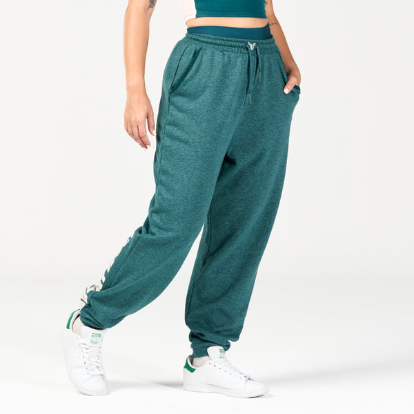 Retrograde Plush Joggers - Deep Teal Marl