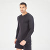 squatwolf-gym-wear-core-level-up-v-neck-tee-dark-gull-gray-workout-shirts-for-men