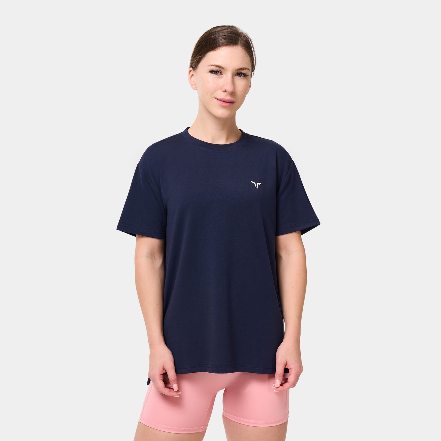 Essential Longline Oversized Tee - Navy