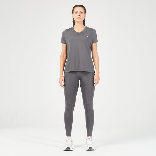 squatwolf-workout-clothes-essential-v-neck-tee-asphalt-gym-t-shirts-for-women