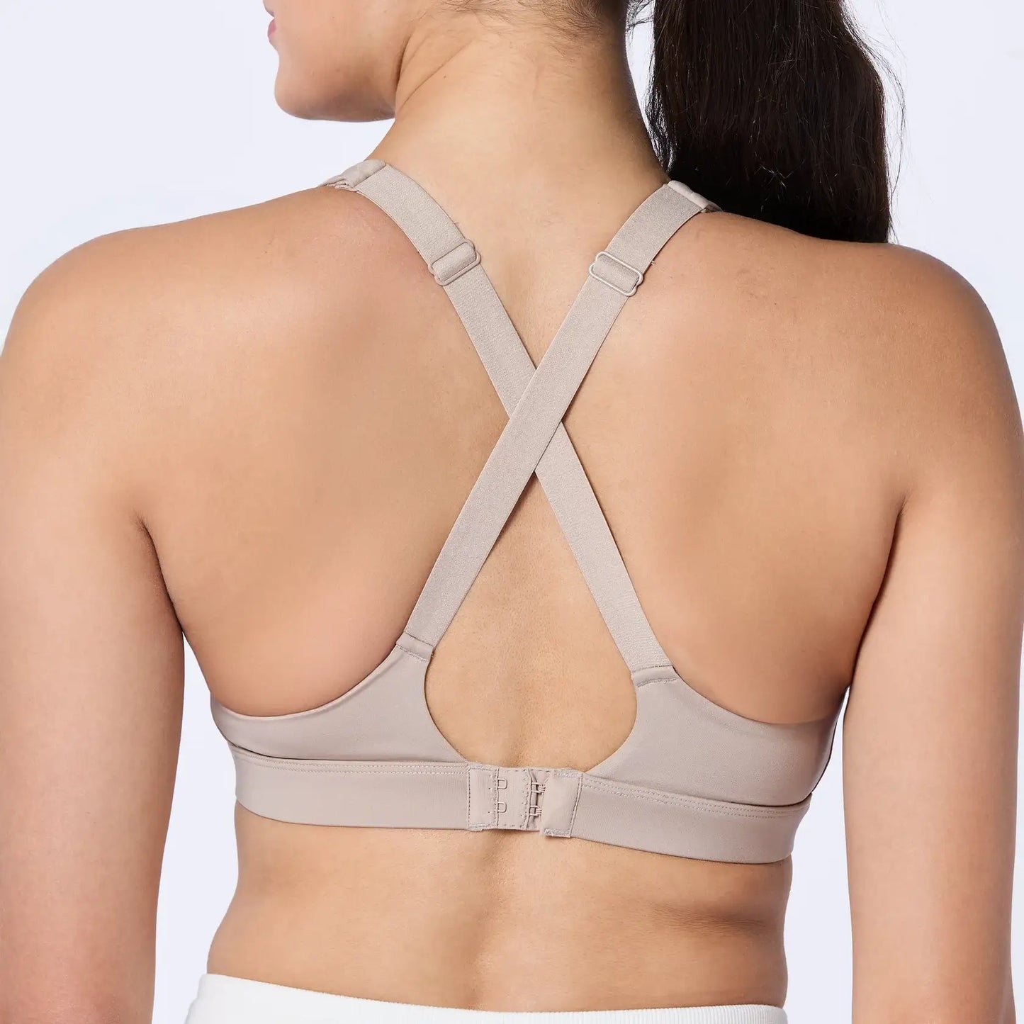 Essential Cross Back Adjustable Bra - Cobblestone