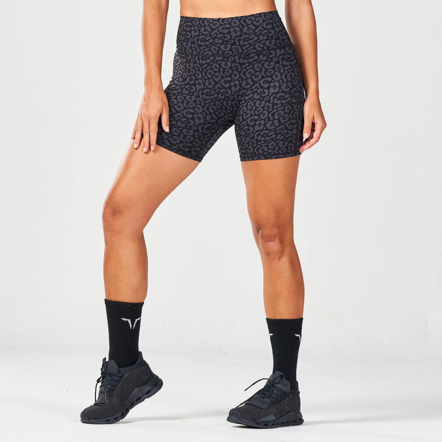 Untamed 5" Biker Shorts - Black Print