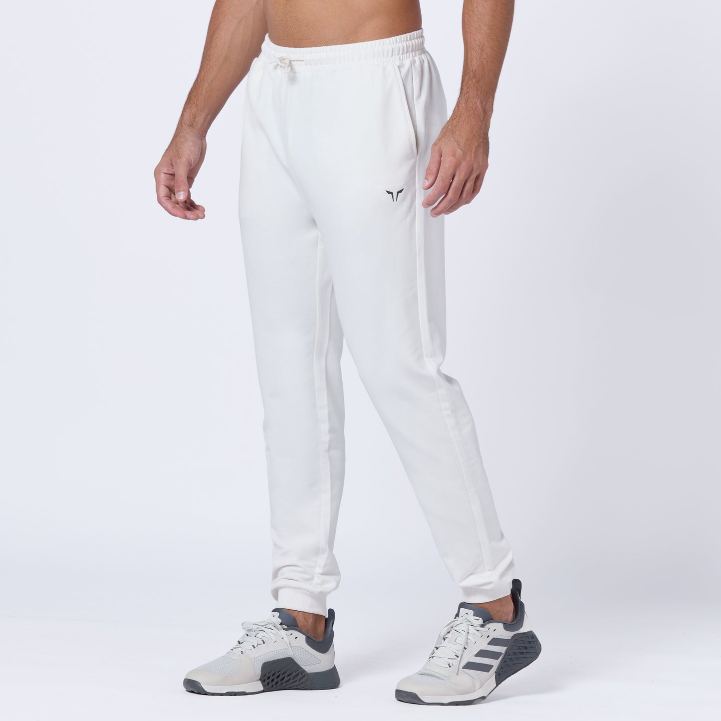 Essential Tapered Joggers - Pearl White