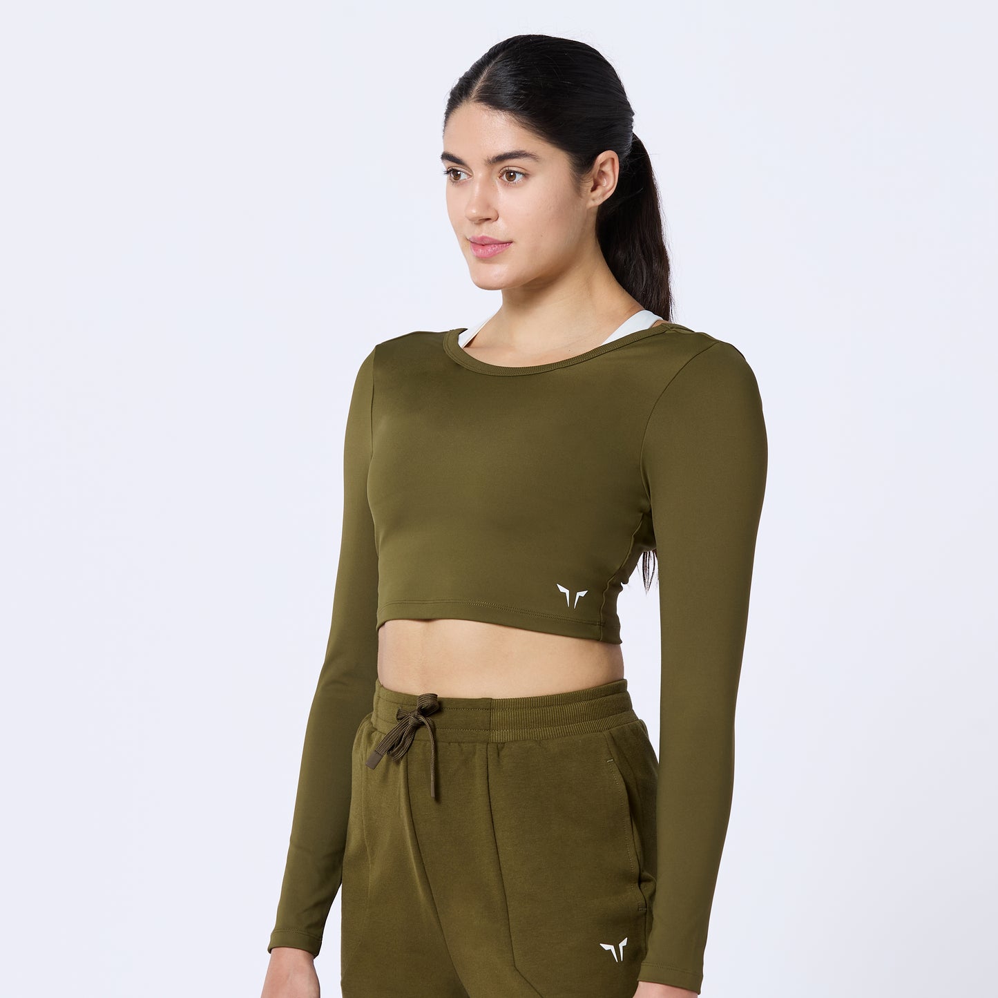 Warrior Crop Top 2.0 - Dark Olive