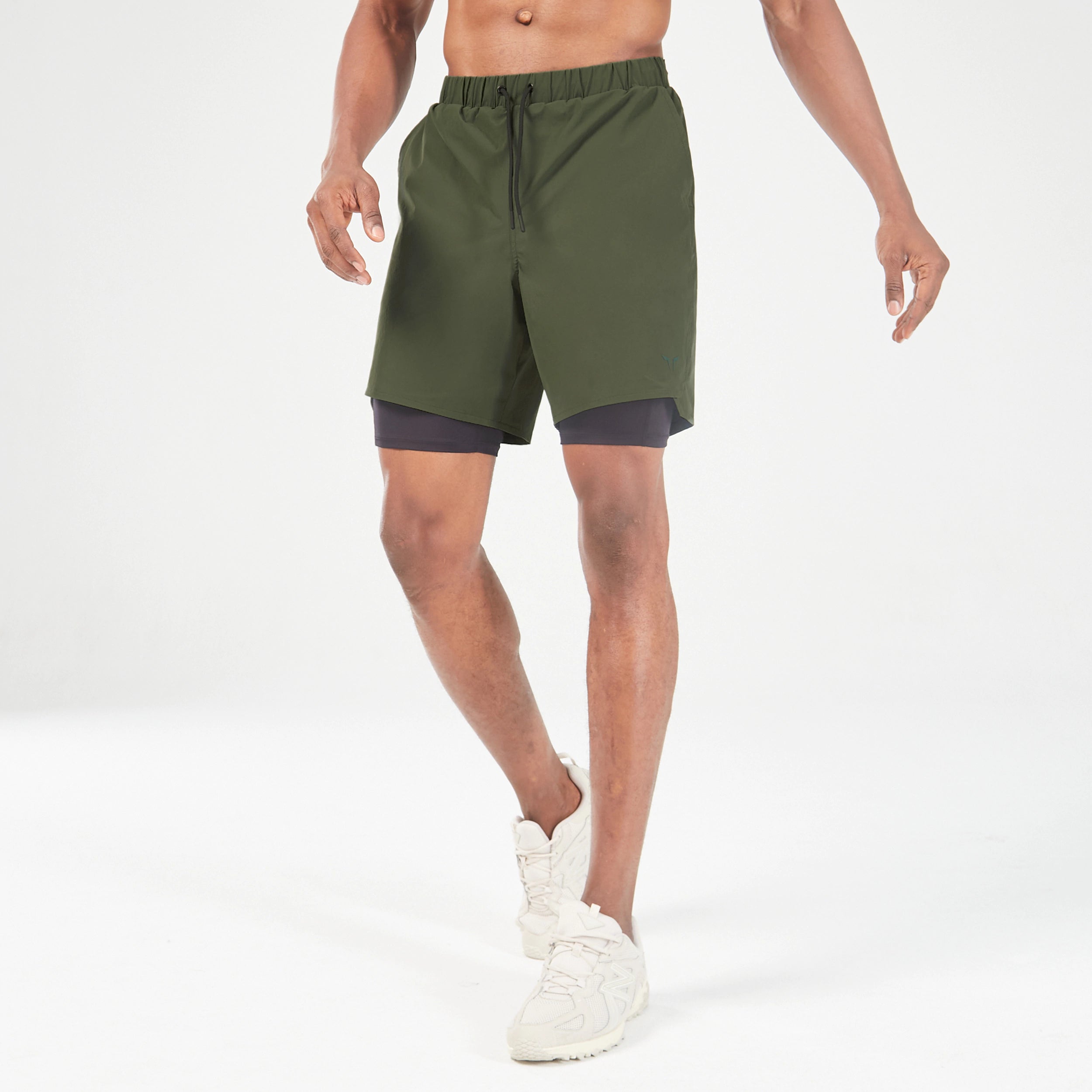 AE | Core 7 inch 2-in-1 Wordmark Shorts - Kombu green | Gym Shorts ...