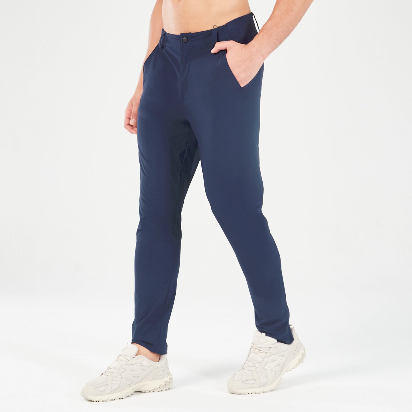 AE | Statement Ribbed Smart Pants - Navy | Gym Pants | SQUATWOLF