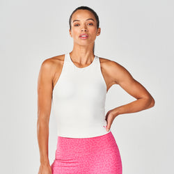 Core Muscle Back Tank - Pearl White