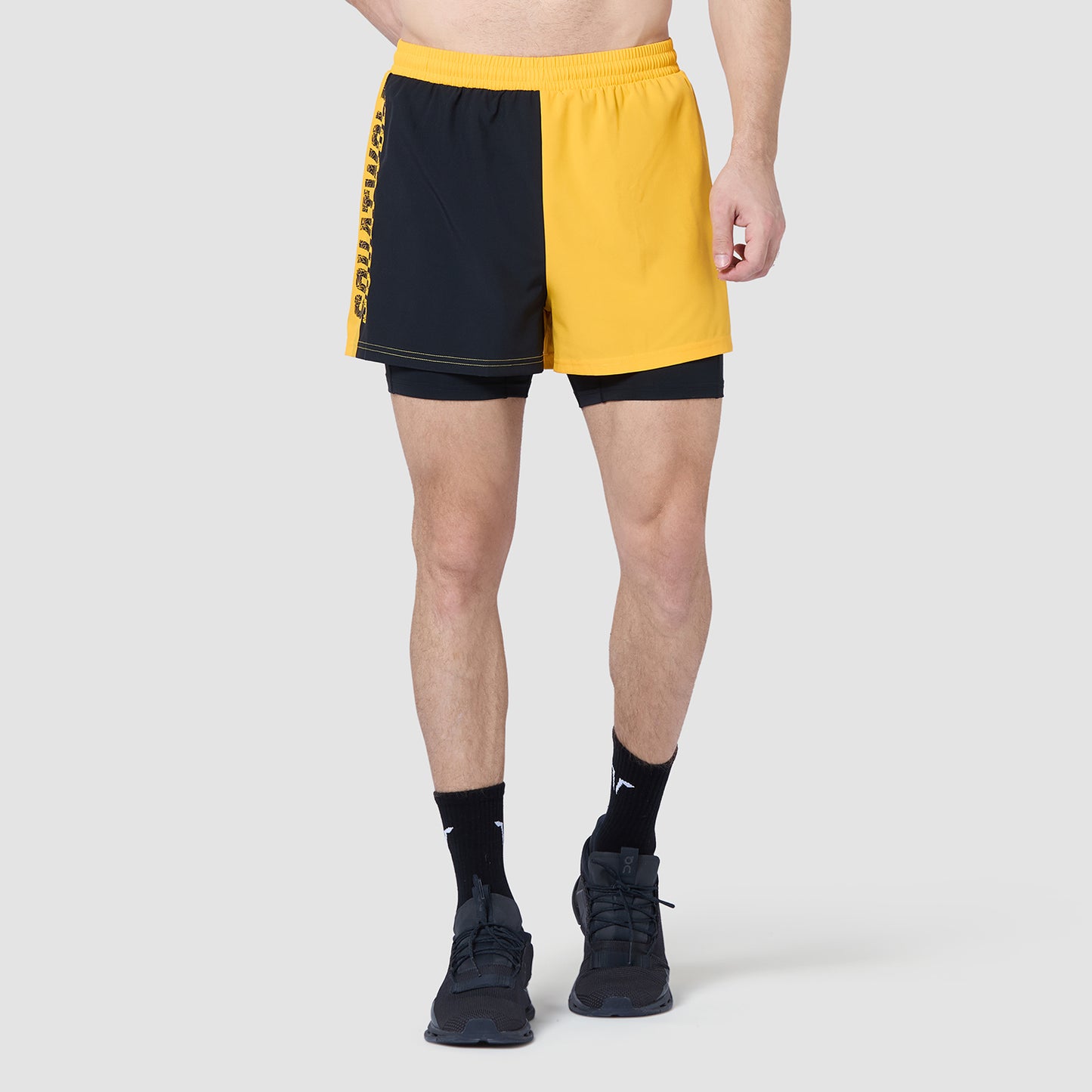 Core 5" Split 2-In-1 Shorts - Spectra Yellow & Black