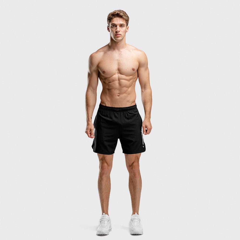 CA, Warrior Shorts - Black, Gym Shorts Men