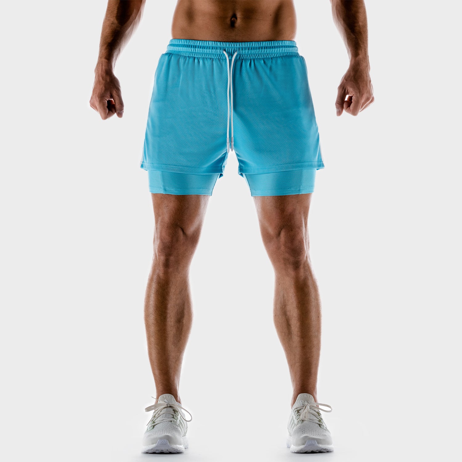 AE | Hybrid Performance 2-in-1 Shorts - Blue | Gym Shorts Men | SQUATWOLF
