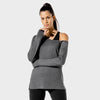 squatwolf-workout-clothes-womens-fitness-asymmetric-top-grey-gym-t-shirts