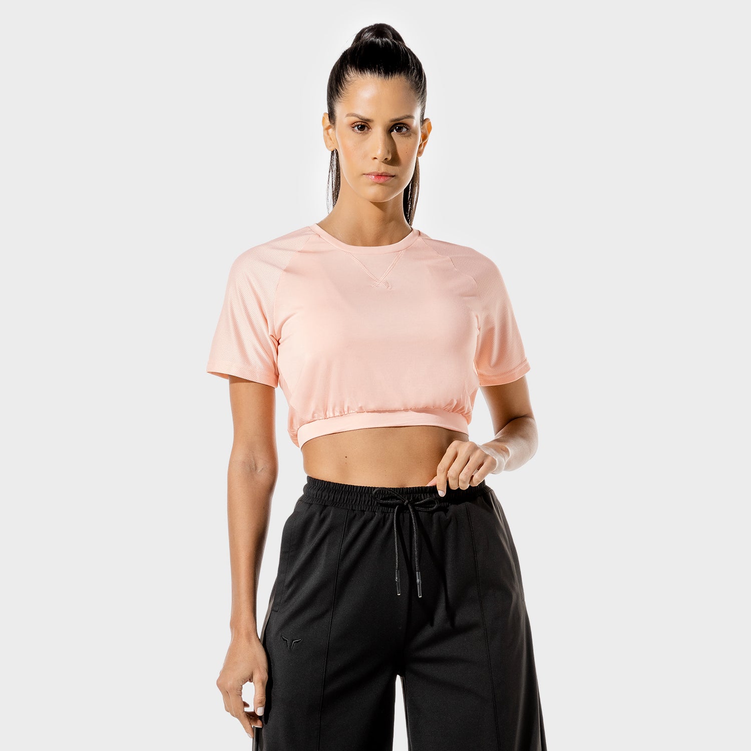squatwolf-gym-wear-womens-fitness-crop-top-pink-workout-shirts