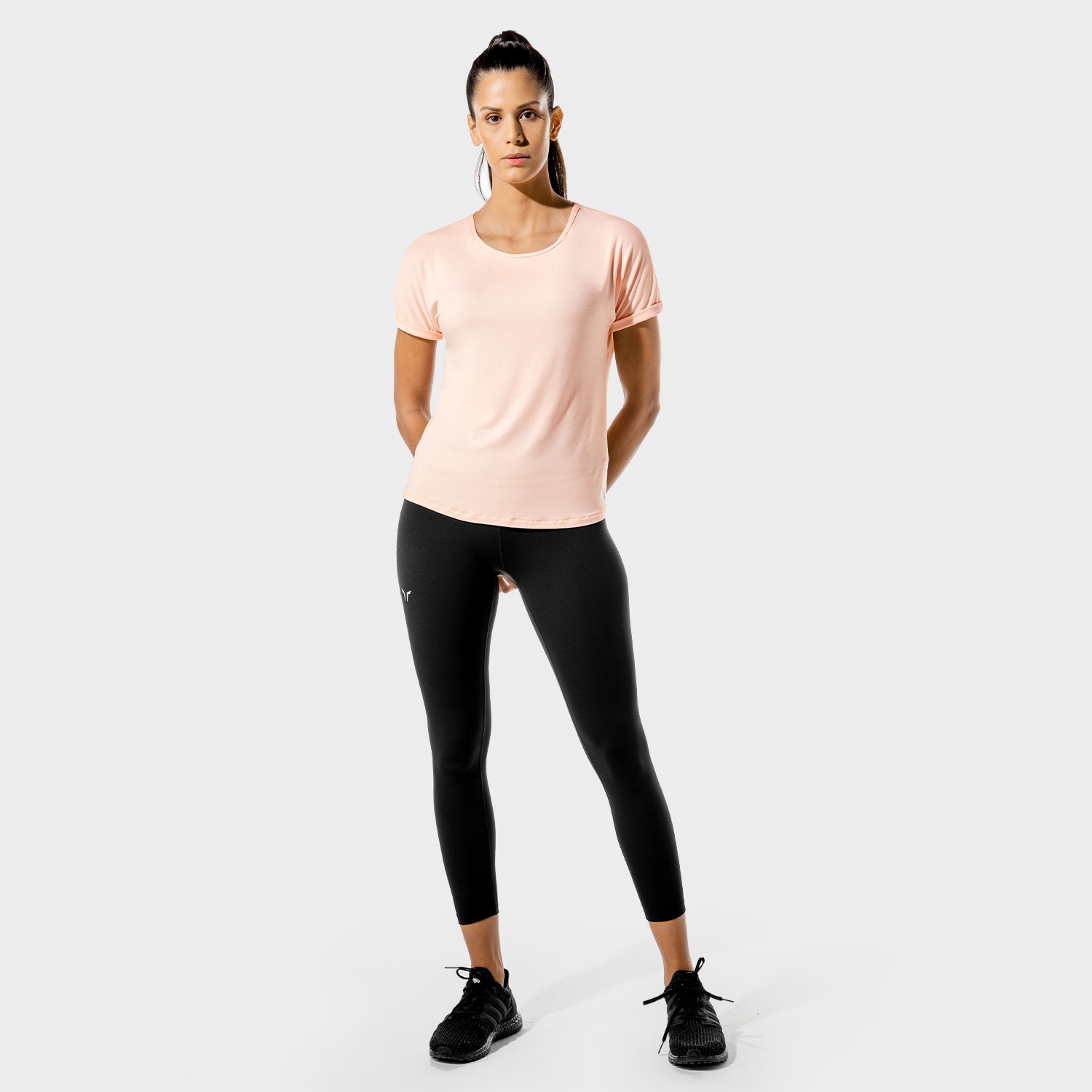 squatwolf-gym-wear-womens-fitness-oversized-tee-pink-workout-shirts