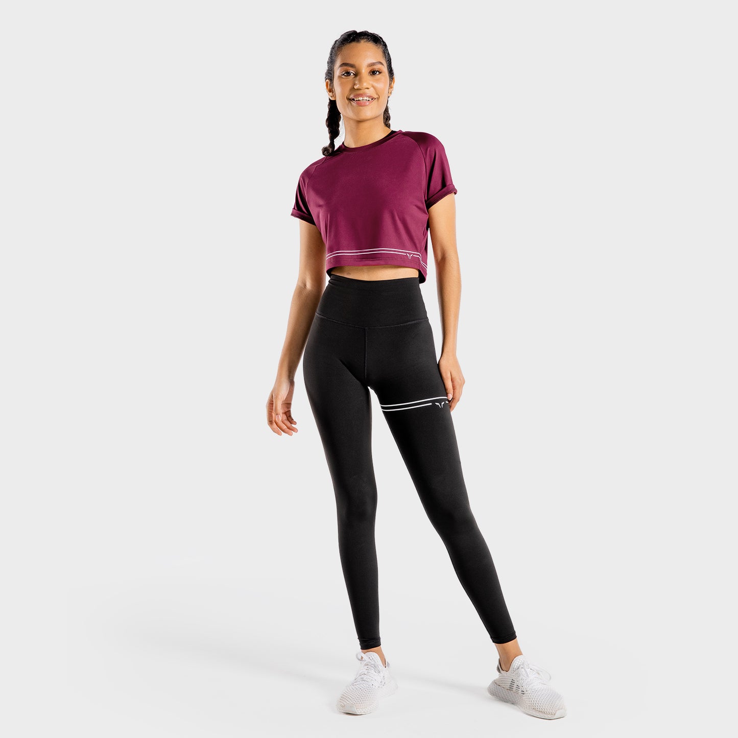squatwolf-gym-t-shirts-for-women-flux-crop-tee-maroon-workout-clothes
