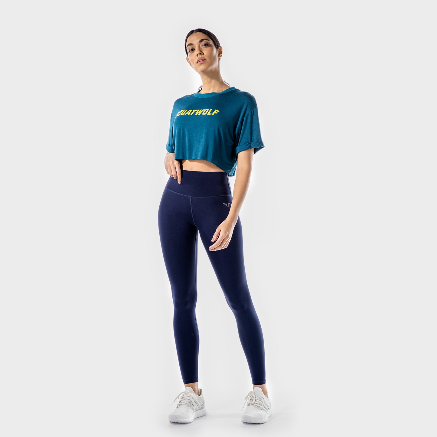 squatwolf-gym-t-shirts-for-women-iconic-crop-tee-teal-workout-clothes