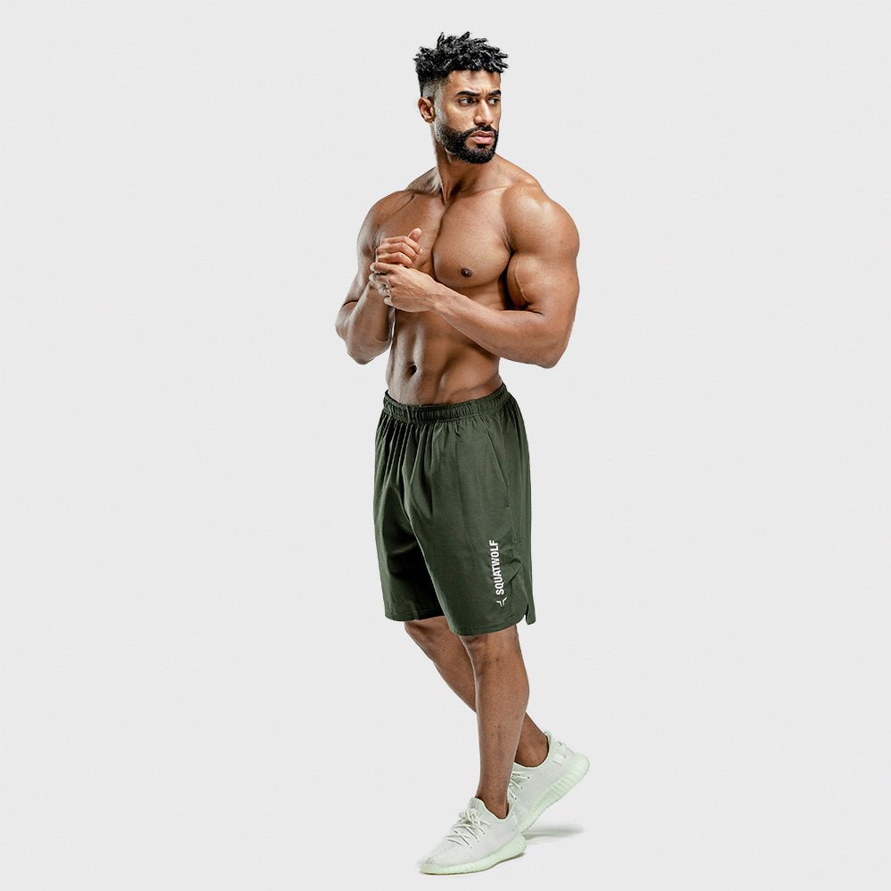 squatwolf-workout-short-for-men-warrior-shorts-knee-length-olive-gym-wear