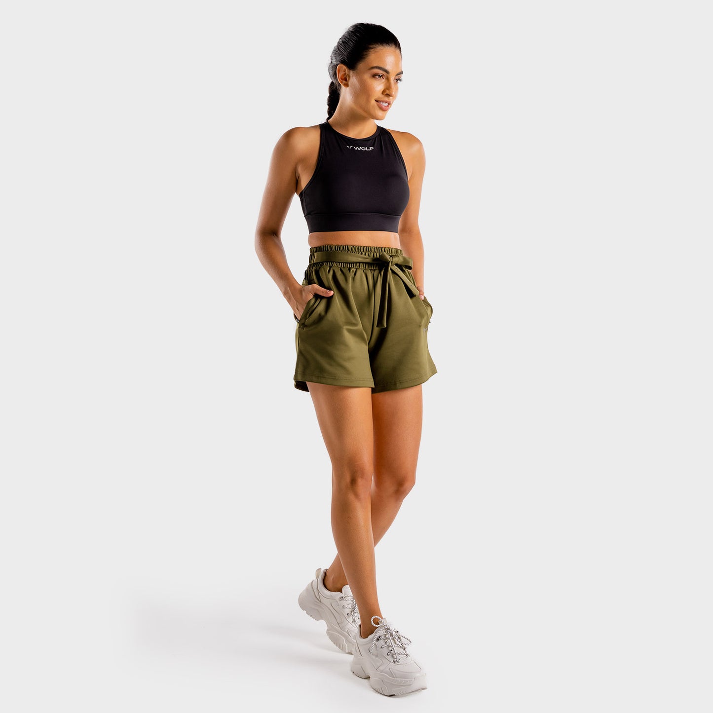squatwolf-workout-clothes-do-knot-shorts-khaki-gym-shorts-for-women