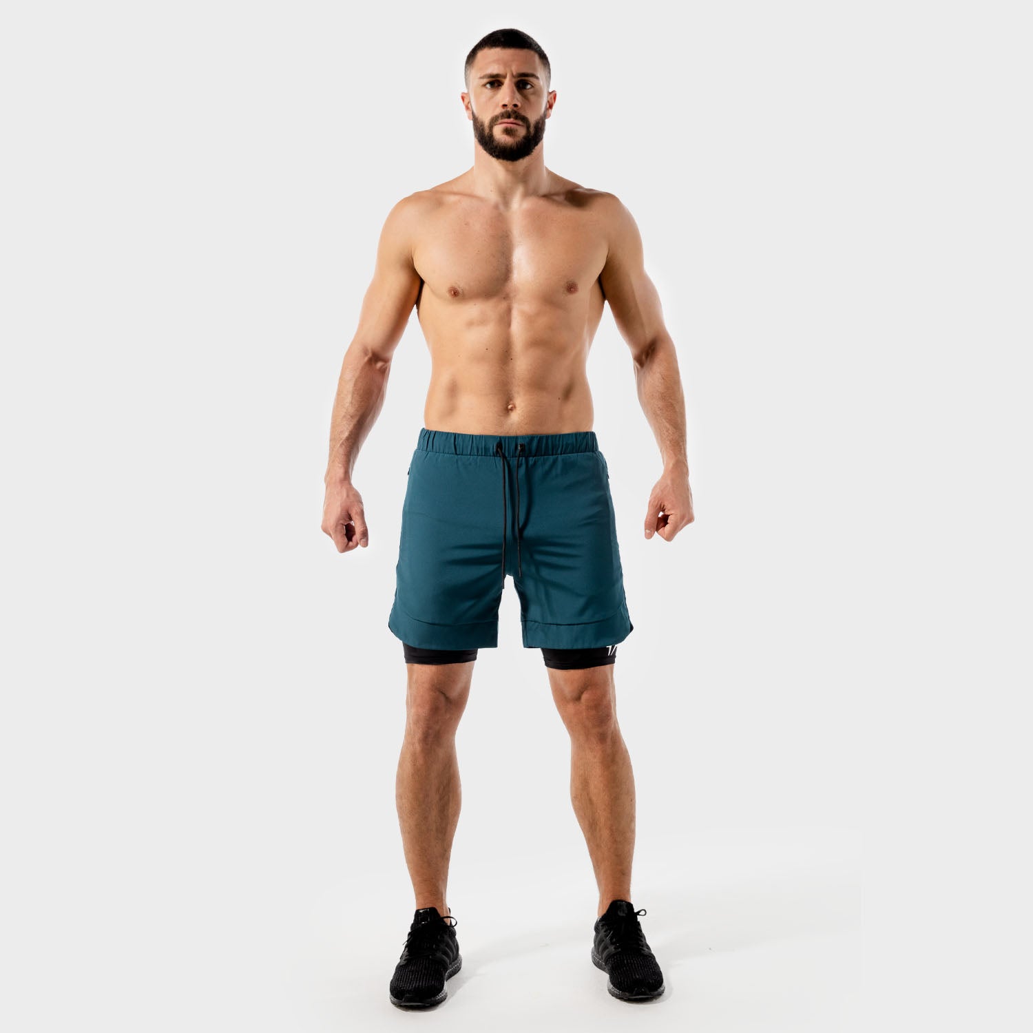 AE, Limitless 2-in-1 Shorts - Charcoal, Gym Shorts Men