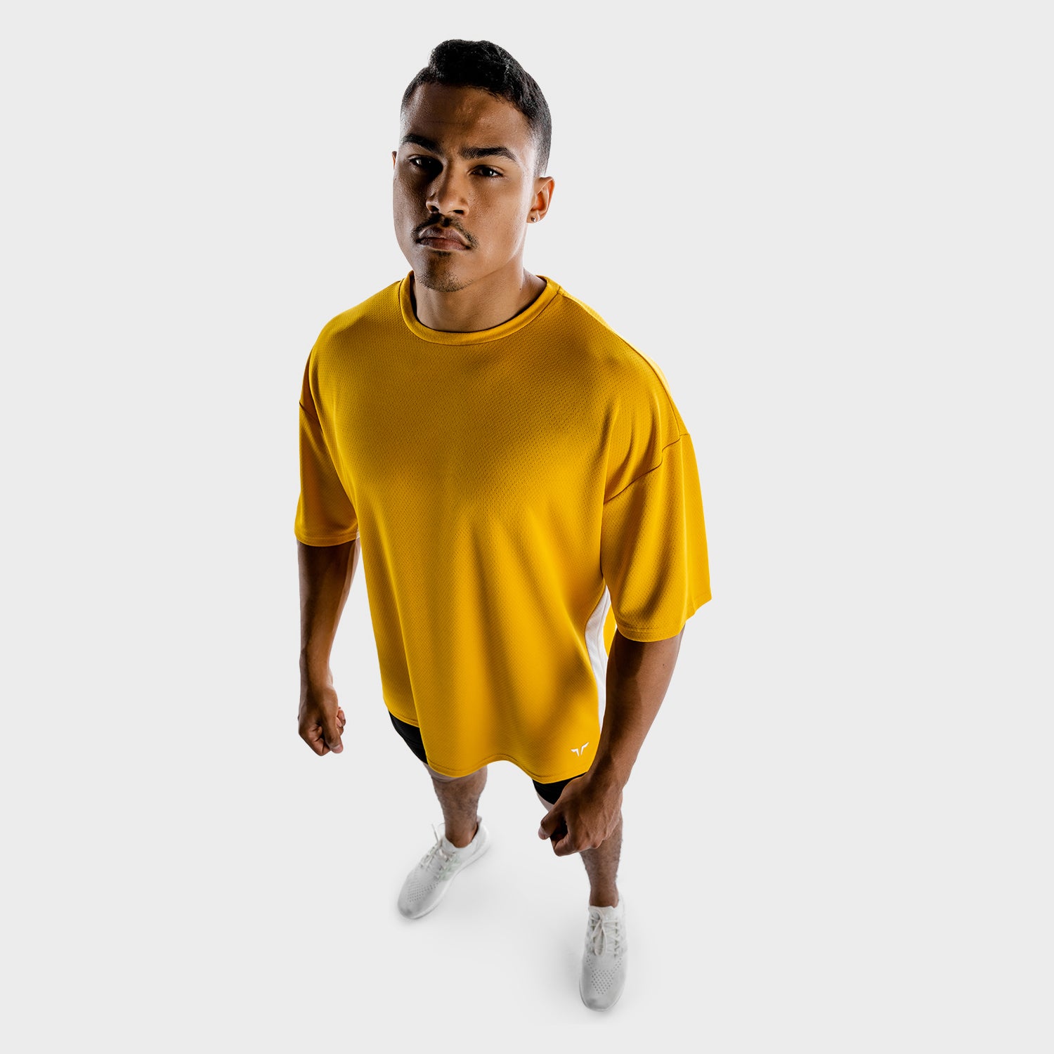 squatwolf-gym-wear-hybrid-2-0-oversize-tee-yellow-workout-shirts-for-men