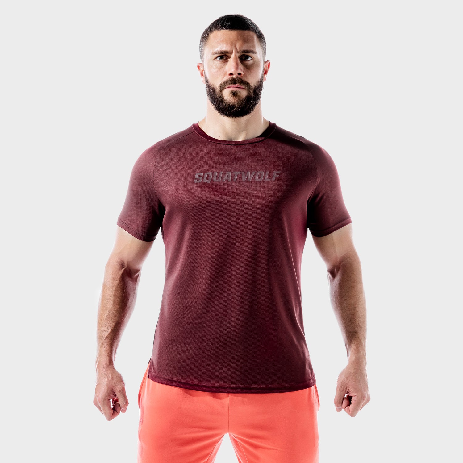 squatwolf-workout-shirts-for-men-lab-360-recycled-mesh-tee-tawny-port-gym-wear