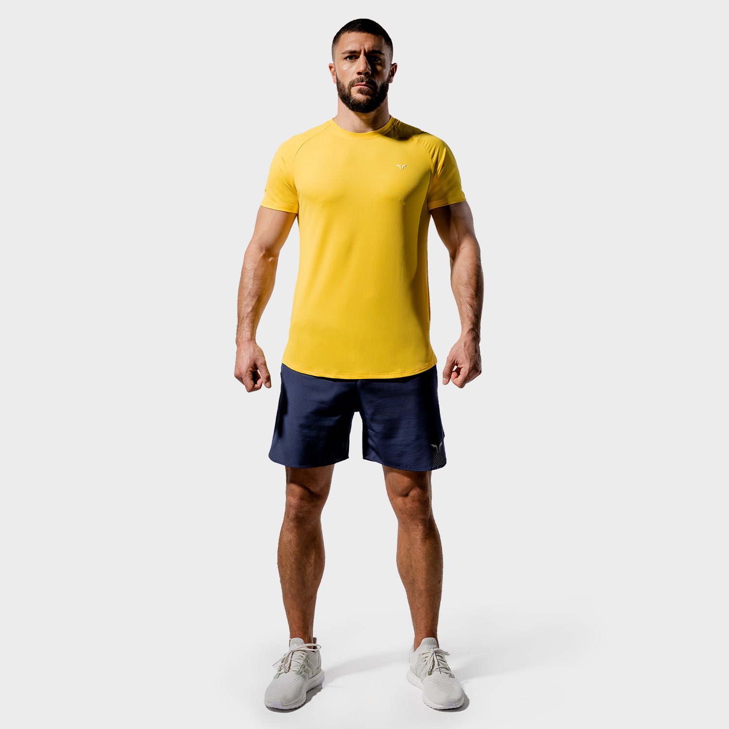 squatwolf-gym-wear-core-mesh-tee-yellow-workout-shirts-for-men
