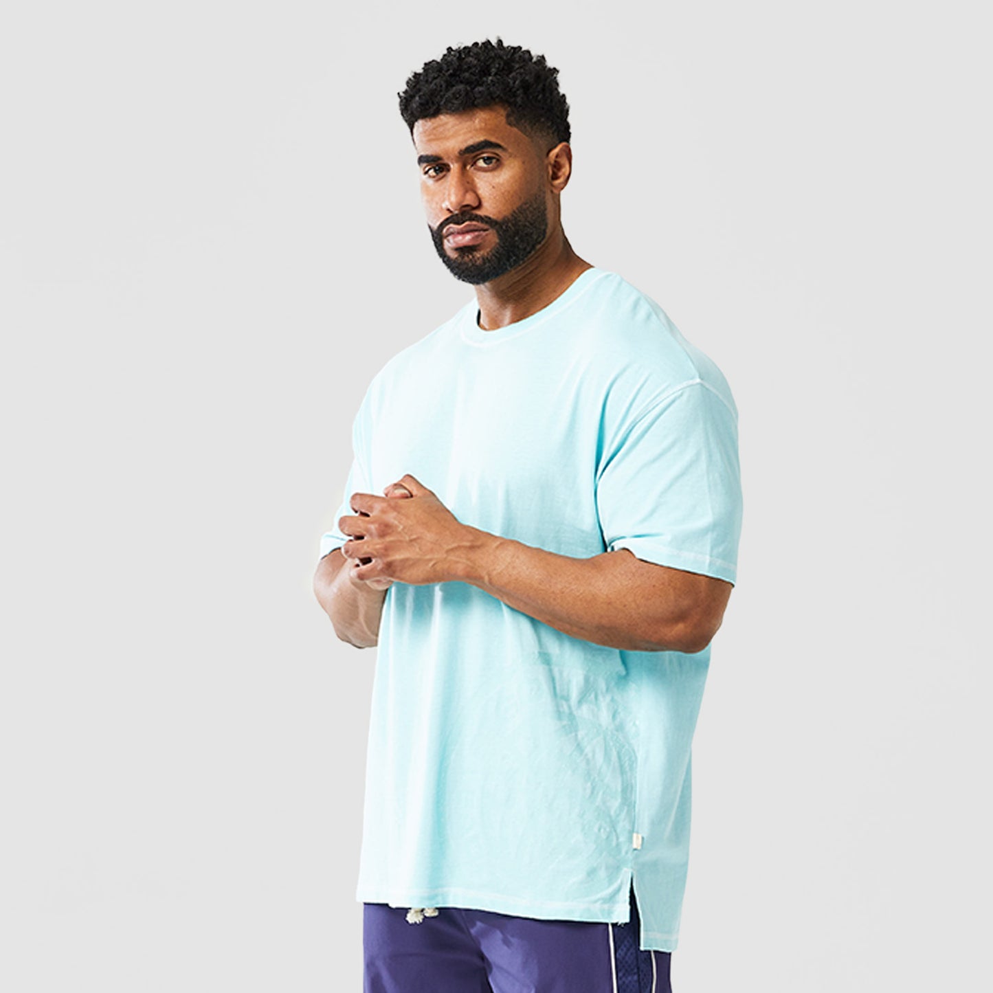 squatwolf-gym-wear-golden-era-core-oversized-tee-blue-workout-shirts-for-men