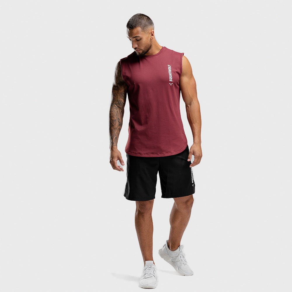 squatwolf-workout-tank-tops-for-men-warrior-tank-maroon-gym-wear