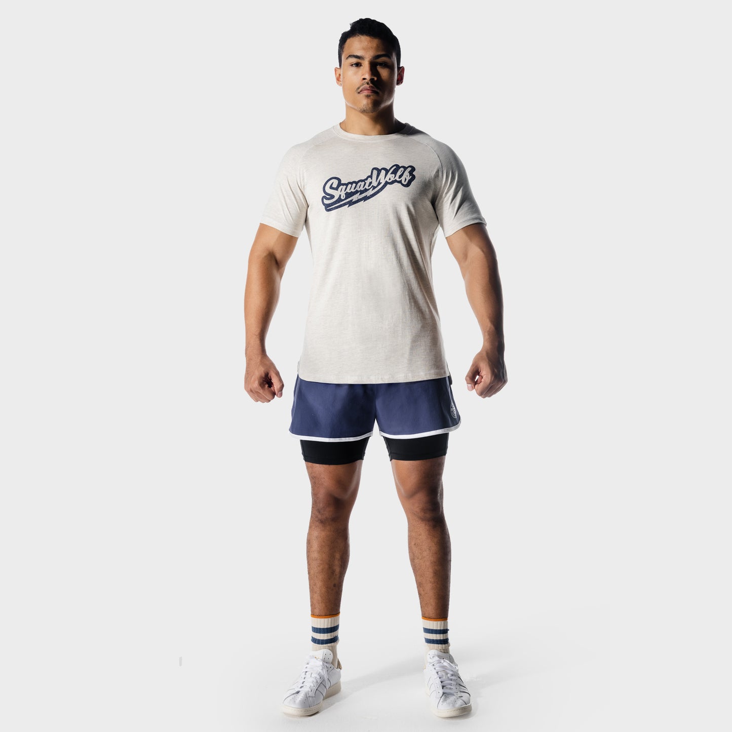 squatwolf-gym-t-shirts-golden-era-one-up-t-shirt-ecru-marl-workout-clothes-for-men